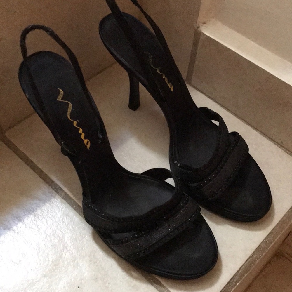 Nina black sandals size 8.5 - Picture 7 of 7